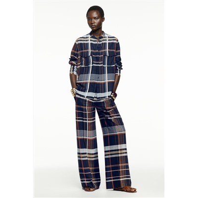 ZW COLLECTION CHECK SHIRT WITH POCKETS