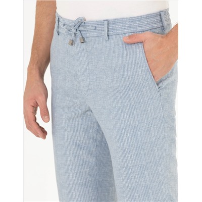 Açık Mavi Slim Fit Kumaş Pantolon