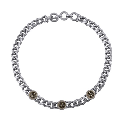 Колье Ангел (кристаллы SW; античное серебро, античное золото) 43-48см, Есть комплект