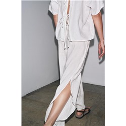 ZW COLLECTION LINEN TOP WITH TIES