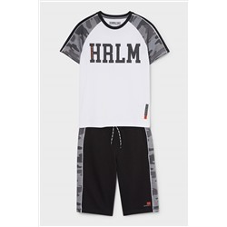 Set - Kurzarmshirt und Sweatshorts - 2 teilig