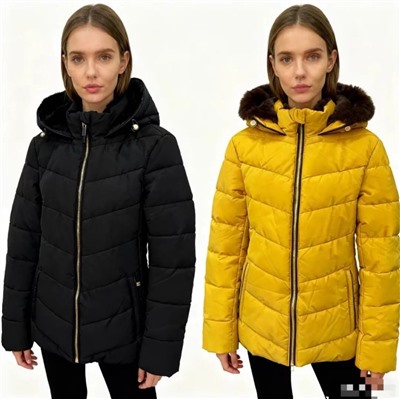 Женская плотная теплая куртка с капюшоном и хлопковой подкладкой ZAR*A