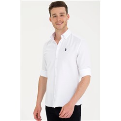 Erkek Beyaz Uzun Kollu Gömlek