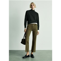 Jeans flare crop bolsillos