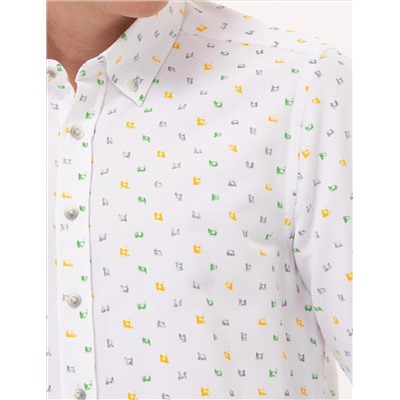 Açık Yeşil Slim Fit Uzun Kollu Gömlek