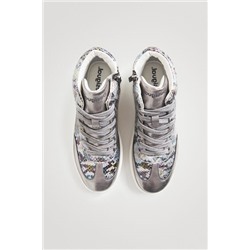 Sneakers caña alta efecto escamas