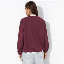 Бомбер из экозамши, Любуйся мной (бордовый)