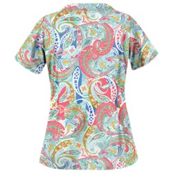 UA Charming Swirls Cool Blue Print Scrub Top