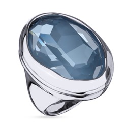 Кольцо Грация (кристаллы SW 30х22 байкальский лед; покрытие родий), Есть комплект