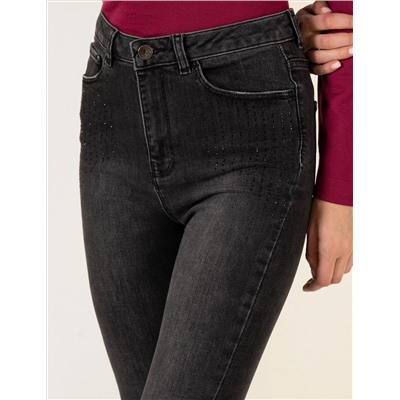 Antrasit Skinny Fit Jean Pantolon