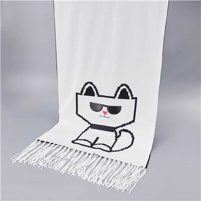 Зимний тёплый шарф с мультяшным котом  КАР*Л😎