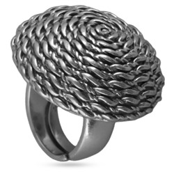 Кольцо Релакс (покрытие античное серебро) 3см, Есть комплект