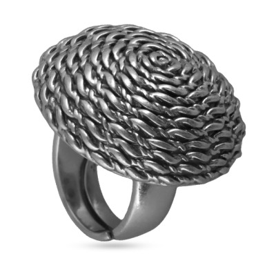 Кольцо Релакс (покрытие античное серебро) 3см, Есть комплект