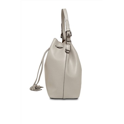 Bolso saco de piel y bolso de mano Jila Gris claro