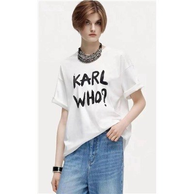 Хлопковая футболка КАР*Л 😎