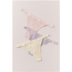 Pack 3 tangas amarillo, rosa y lila