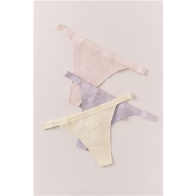Pack 3 tangas amarillo, rosa y lila