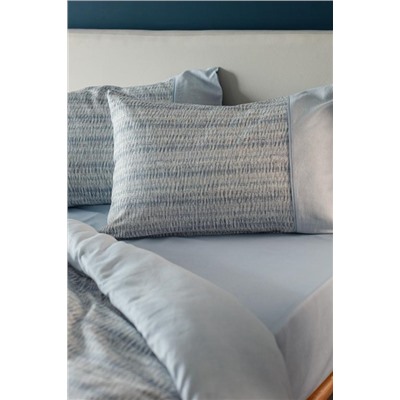 Pansy %100 Pamuk King Size Madame Coco Crep Baskılı Nevresim Takımı - Turkuaz