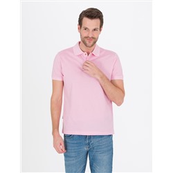 Pembe Slim Fit Polo Yaka Merserize Tişört