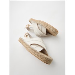 Espadrilles mit Obermaterial aus Leder