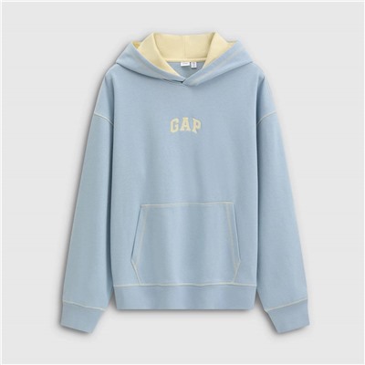 Толстовка худи с контрастной отстрочкой   ГЭ*П