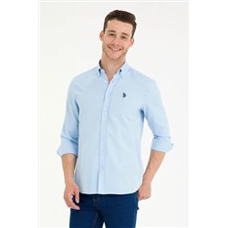Erkek Açık Mavi Uzun Kollu Gömlek