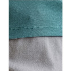 Футболка из плотного трикотажа с плетением риб 1*1