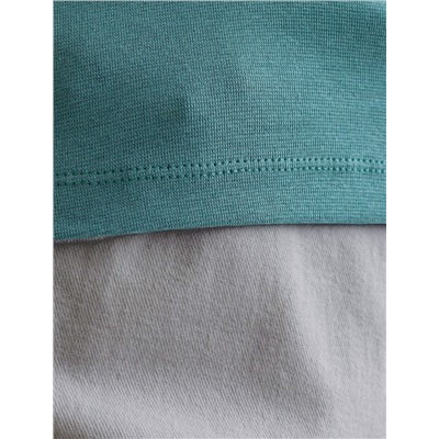 Футболка из плотного трикотажа с плетением риб 1*1