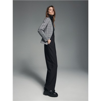 Karierter Blazer aus Jersey