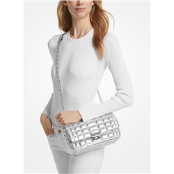 Michael Kors Tribeca Large Metallic Quilted Leather Shoulder Bag