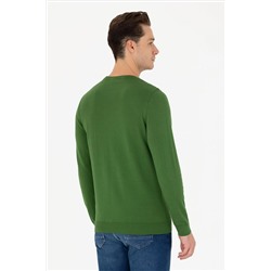 Erkek Yeşil Basic Kazak