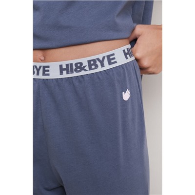 Pijama algodón estampado azul