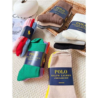 Классические цветные хлопковые носки в эстетике сдержанной элантности old money  Ralp*h Laure*n