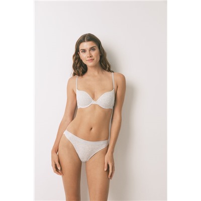 Sujetador push up GORGEOUS algodón gris