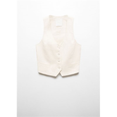 Chaleco traje lino