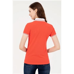 Kadın Kırmızı Polo Yaka Tişört