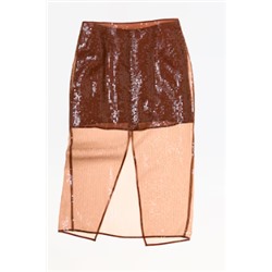 Falda midi lentejuelas