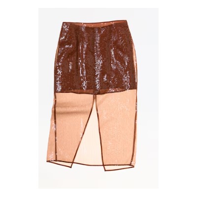 Falda midi lentejuelas