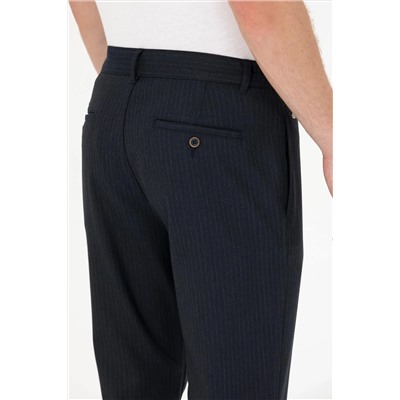 Erkek Lacivert Kanvas Pantolon