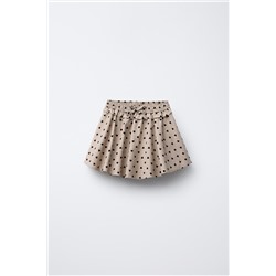 FLOCKED PRINT BERMUDA SKORT