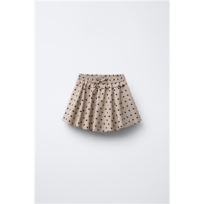 FLOCKED PRINT BERMUDA SKORT