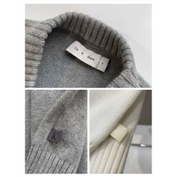 Мужской свободный пуловер плотной вязки СК