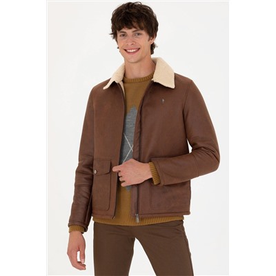 Erkek Taba Deri Ceket