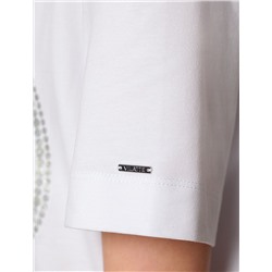 Свободная футболка с принтом из премиального хлопка с эластаном