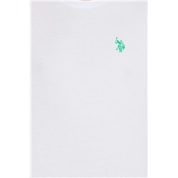 Erkek Beyaz Bisiklet Yaka Tişört