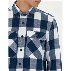 Lacivert Comfort Fit Gömlek Ceket