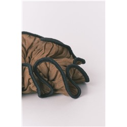 Maxi scrunchie semi transparente marrón
