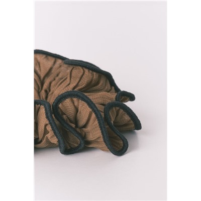 Maxi scrunchie semi transparente marrón