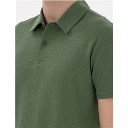 Haki Slim Fit Polo Yaka Tişört