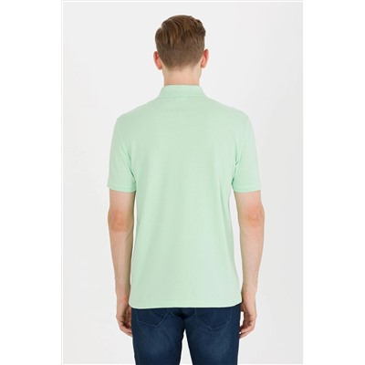 Erkek Mint Yeşili Basic Polo Yaka Tişört